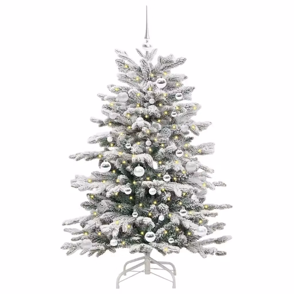Albero di Natale artificiale bianco con luci LED vidaXL, Altezza: 150 cm – 2
