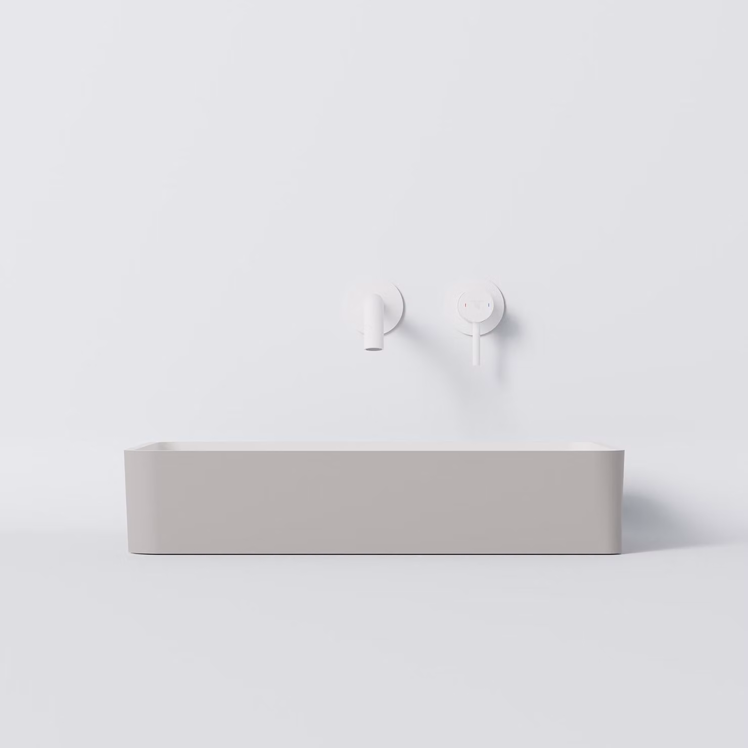 Steinberg Série 440 lavabo à poser, anguleux, sans trop-plein, 590x395x120mm, SOLIDSurface, 440714003, 440714003