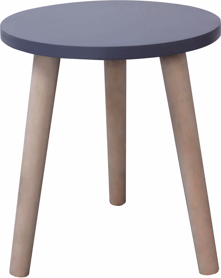 Tavolino Rebecca Mobili in MFD e legno di paulownia, grigio e marrone
