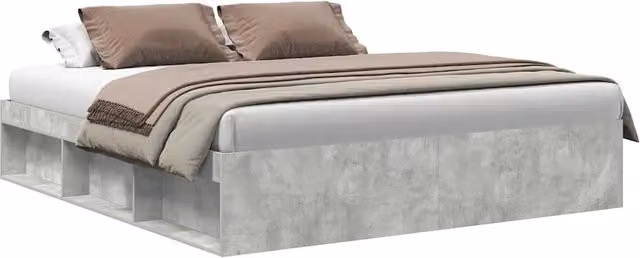Letto matrimoniale | Letto per adulti | Giroletto Grigio Cemento 180x200 cm Super King
