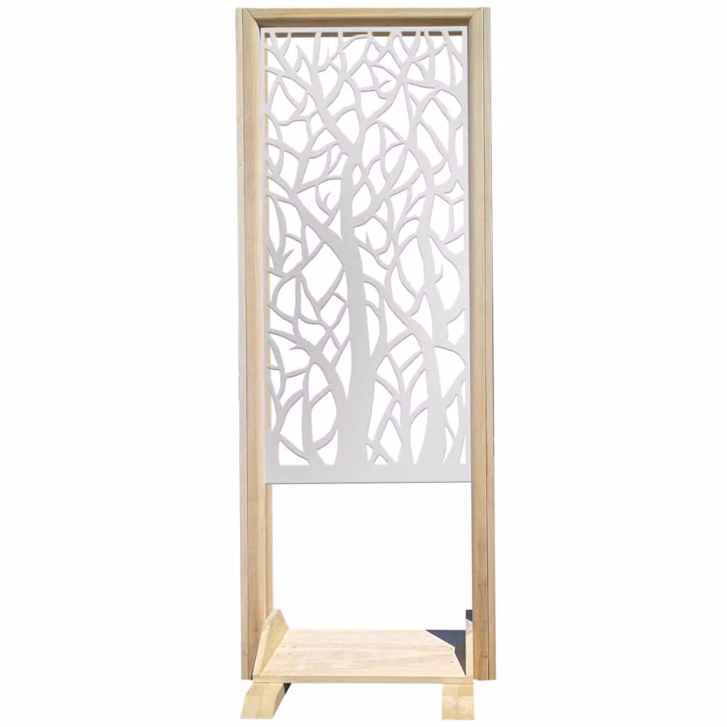Signorbit Paravento Modulabile FORESTA in Legno e PVC Bianco L 70 cm x H 190 cm – 2