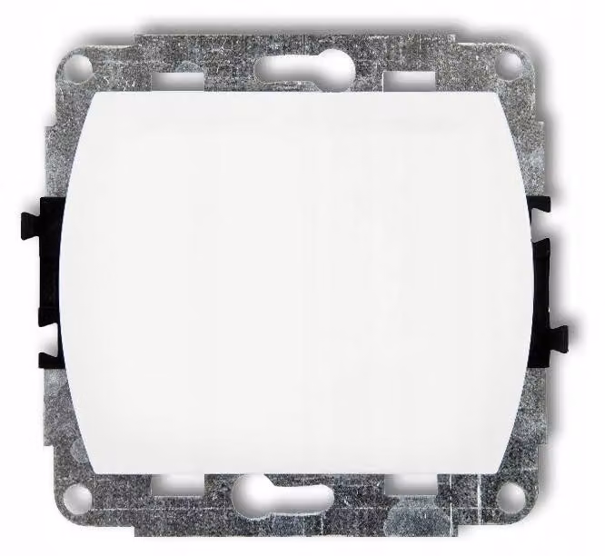 Karlik WP-4.1, pulsante unipolare, design classico, colore bianco