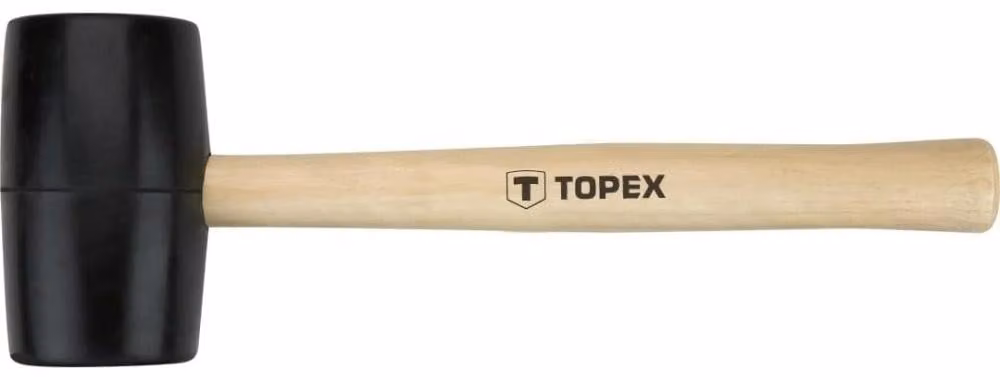 Mazzuola in gomma TOPEX 50 mm/340 g, manico in legno