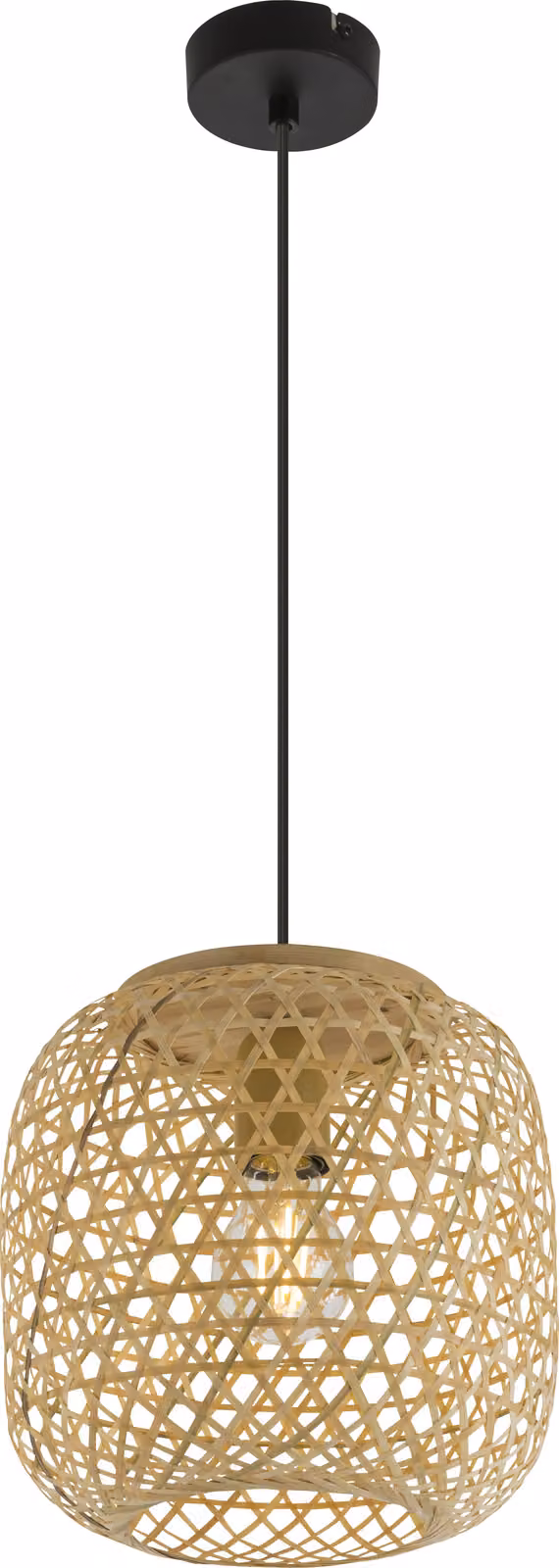 Lampada a sospensione, vimini di bambù, naturale, 23 cm