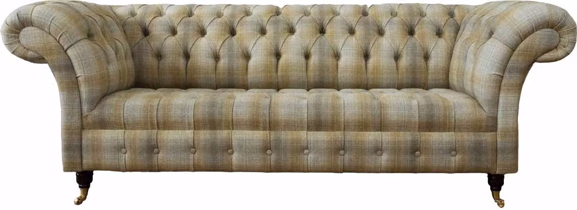 Sofagarnitur 3+1 Sitzer Textil Holz Modern Sessel Komplett Set