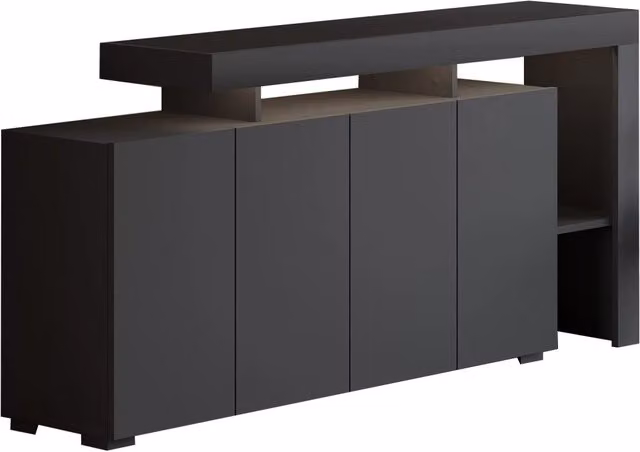 Credenza in legno "Beliz" - 170 x 35 x 80 cm - Antracite