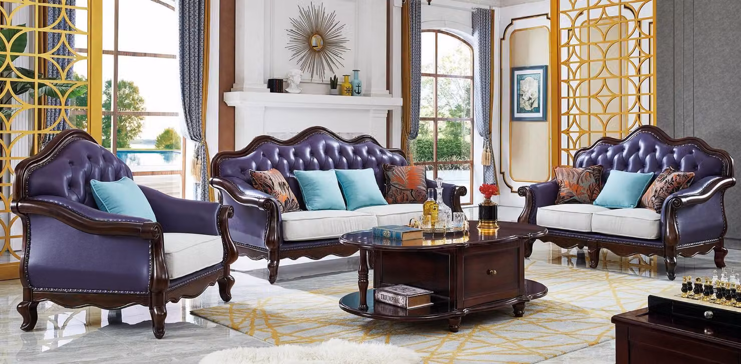 Luxus Sofagarnitur 3+2+1 Sitzer Klassischer Wohnzimmer Sofas Couchen Polster