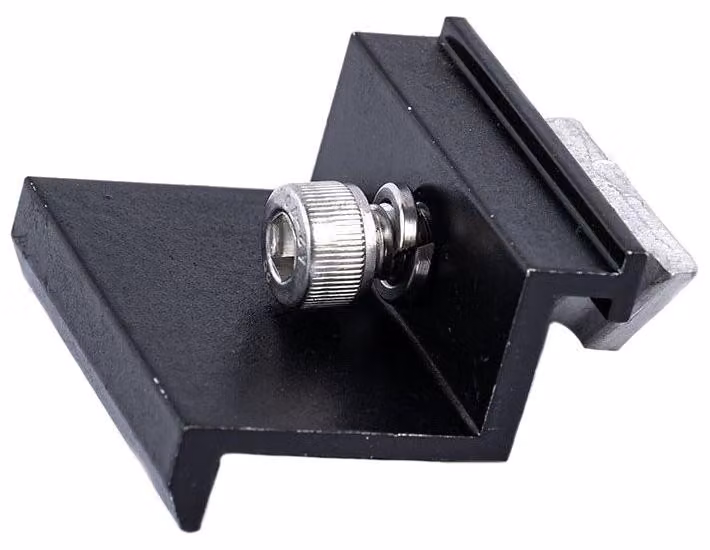 Solarmi SCKD-3B staffa terminale per pannelli solari SC in alluminio nero (sia 30 che 35 mm)