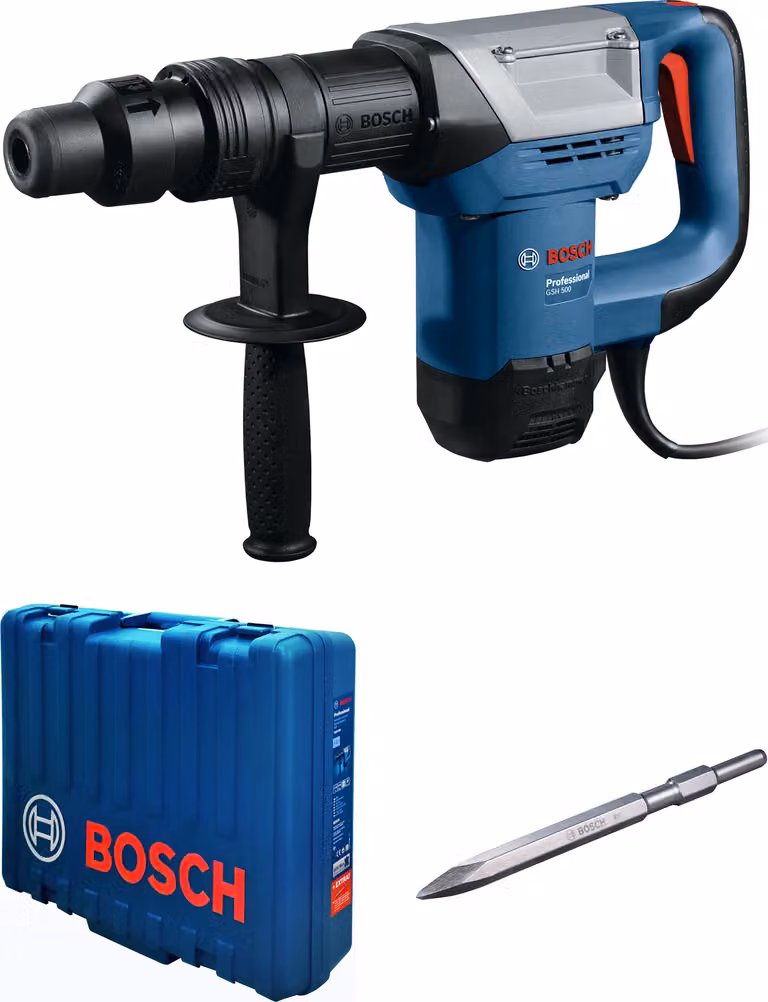 Martello elettrico a scalpello Bosch GSH 500 SDS-max (valigetta) 1100W - 7,5J, 6,0kg