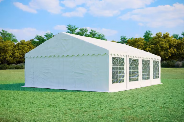 Tenda per eventi 6x8 metri, PVC Standard PLUS, 500 g/m² - Bianca + OMAGGIO