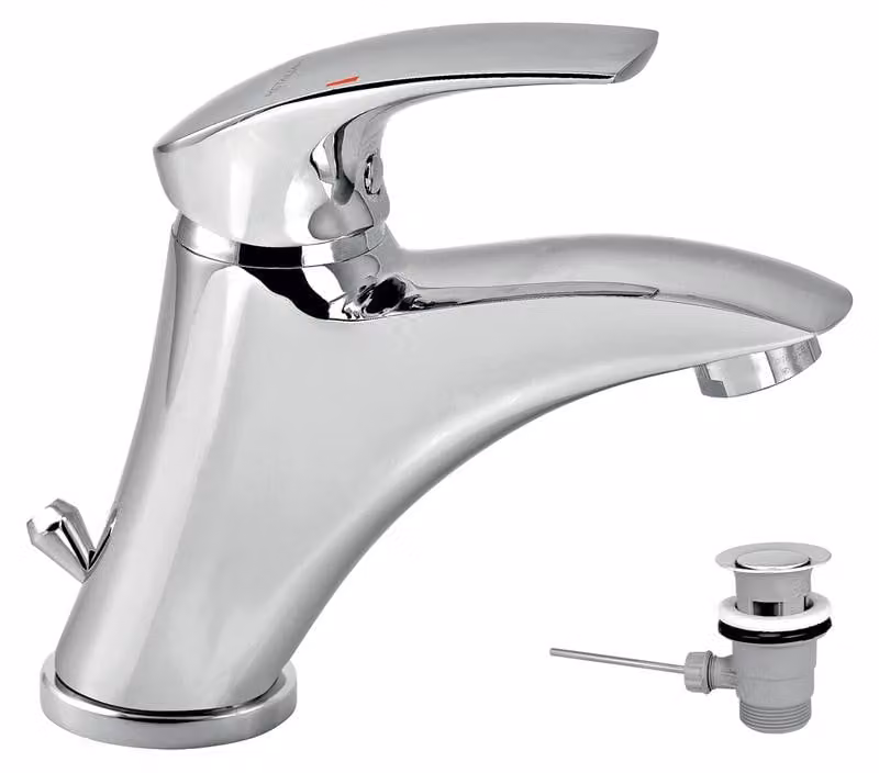 Miscelatore a leva per lavabo Novaservis Metalia 57 cromo con bocca di erogazione 57002,0