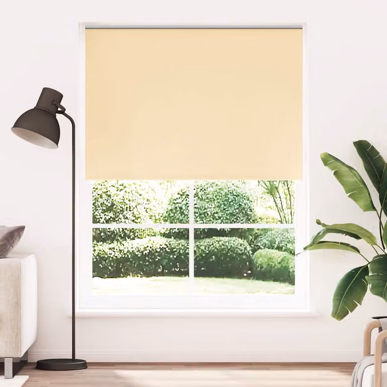 vidaXL Tenda a rullo oscurante termoisolante in poliestere, colore beige, L: 140 cm, H: 230 cm