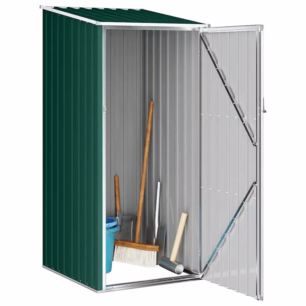 Capanno da Giardino vidaXL in Acciaio Zincato Verde L/P/H: 87 x 98 x 159 cm – 2