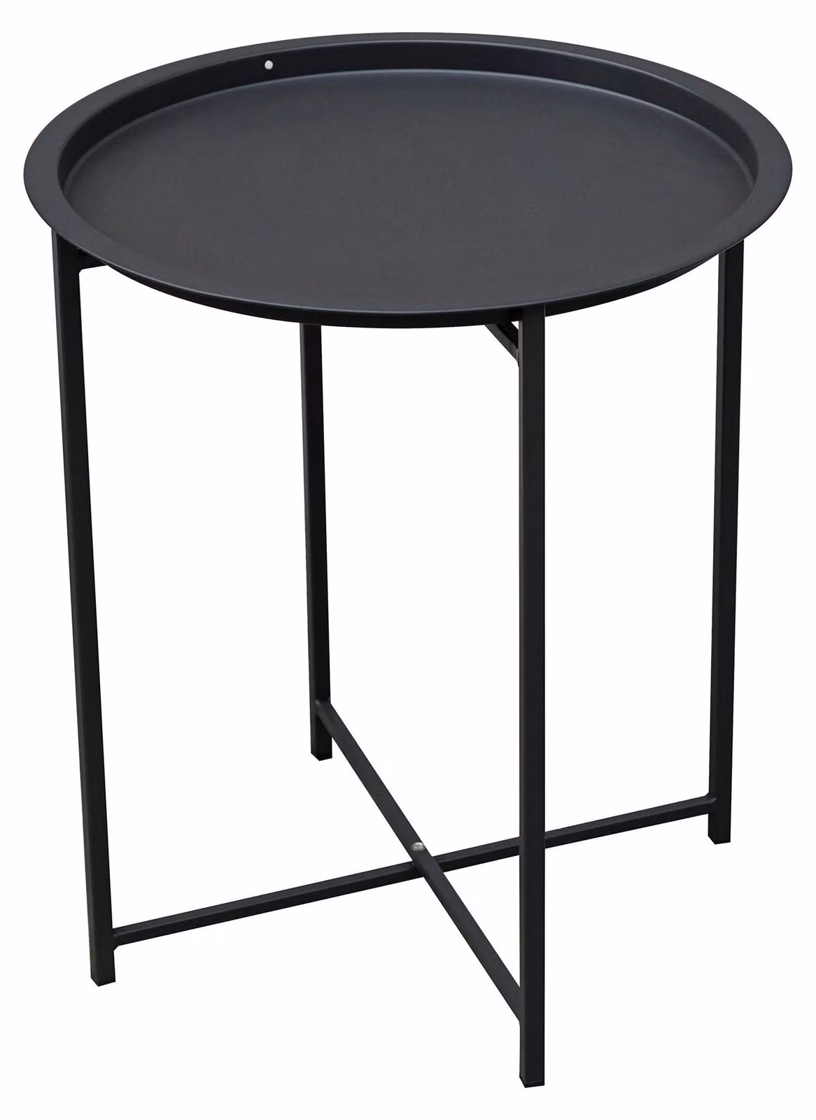 Tavolino da Giardino Ø45 cm in Ferro Antracite