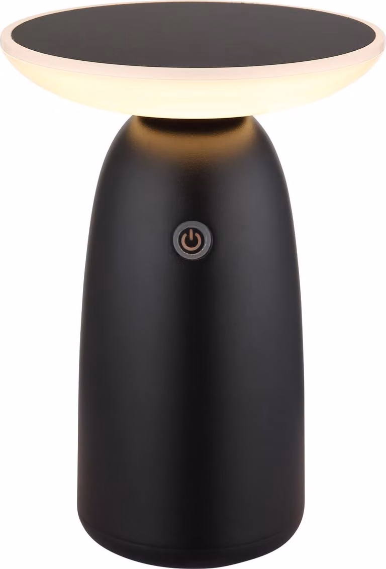 Lampada da tavolo ricaricabile a batteria lampada solare da tavolo per esterni luce solare nera 36625S