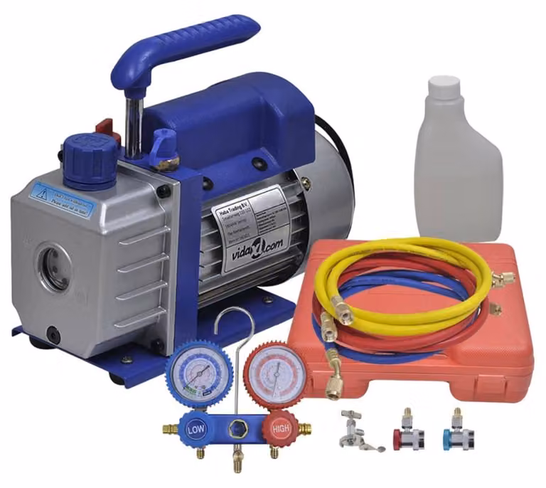 Pompa a vuoto - Pompe a vuoto - Manometri - Pompa di raffreddamento - Compressore per aria condizionata - Pompa a vuoto monofase - Alloggiamento in alluminio