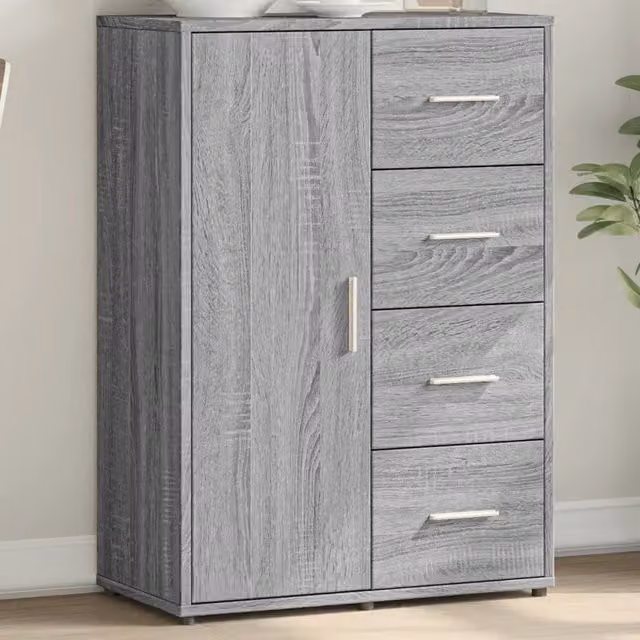 Credenza Grigio Sonoma 60x31x84 cm in Legno Multistrato 840511