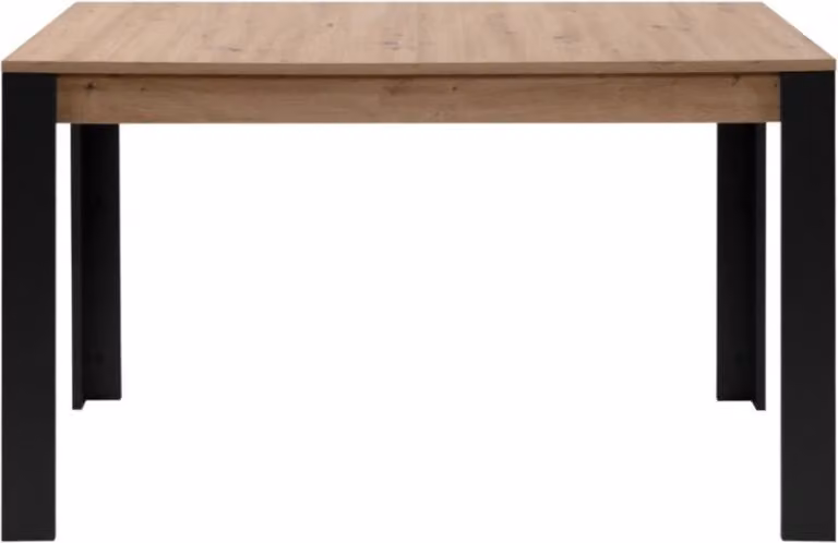 Calicosy - Tavolo da pranzo allungabile da 100 a 150 cm, finitura rovere artisan e nero - TOLOSA