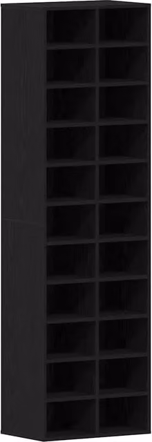 Scarpiera minimalista HELLOSHOP26 per ingresso in legno composito nero L 54 cm x P 34 cm x H 183 cm – 1