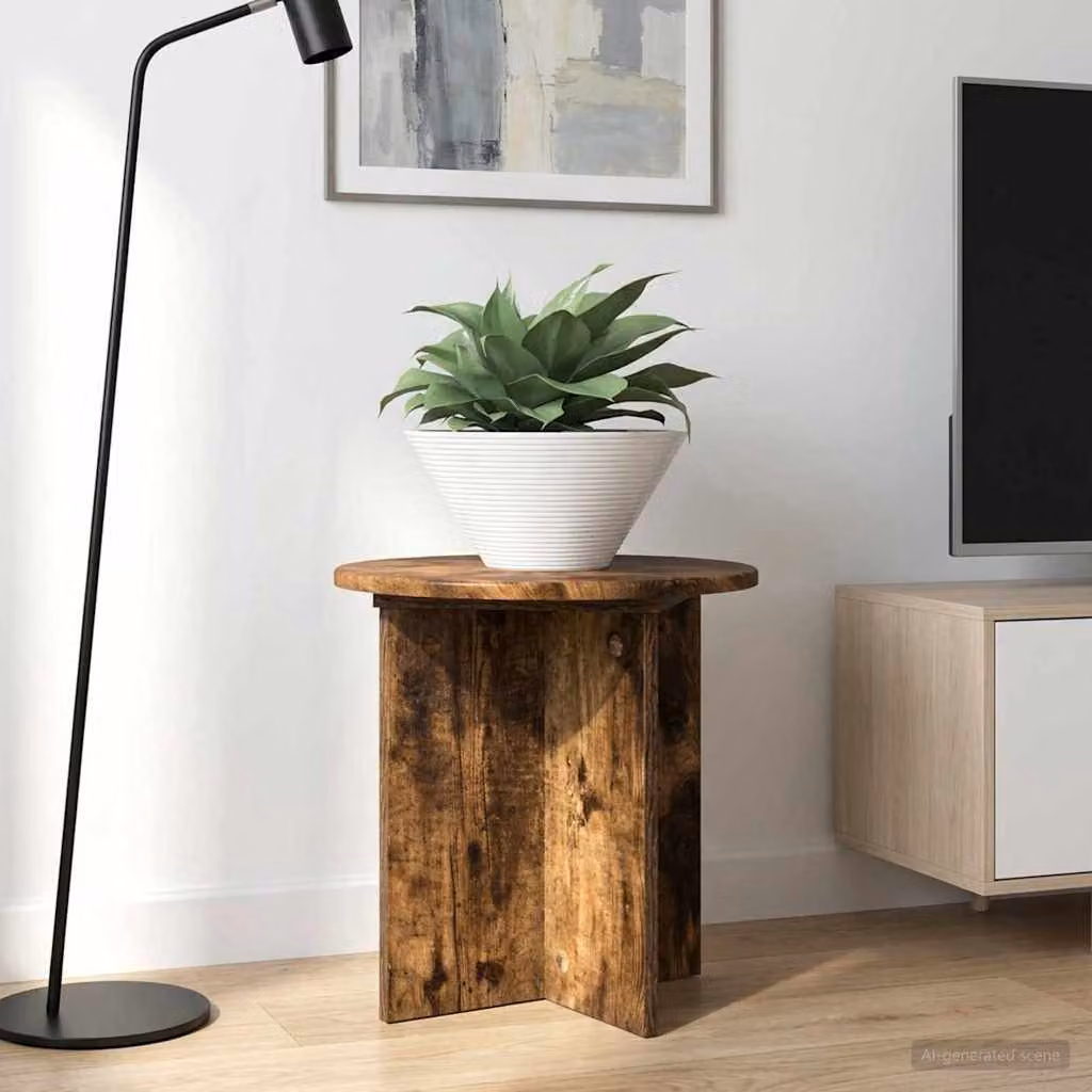 Set di 2 supporti per piante vidaXL in legno MDF, colore marrone, L/P/H: 40 x 40 x 40 cm