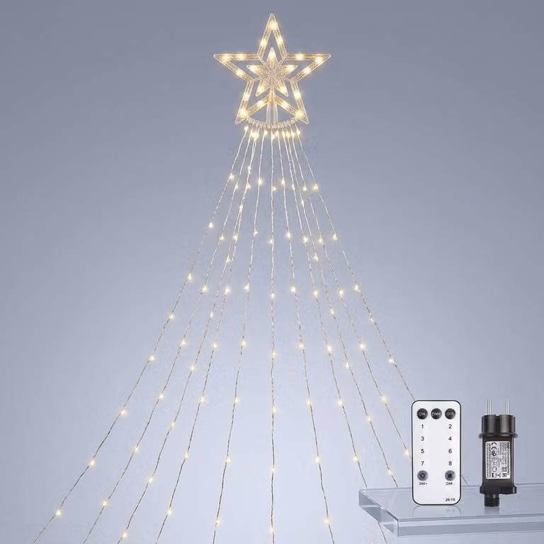 Tenda luminosa a LED, ghirlanda natalizia, luci natalizie, luci per l'albero di Natale, 3,5 m, 360 LED