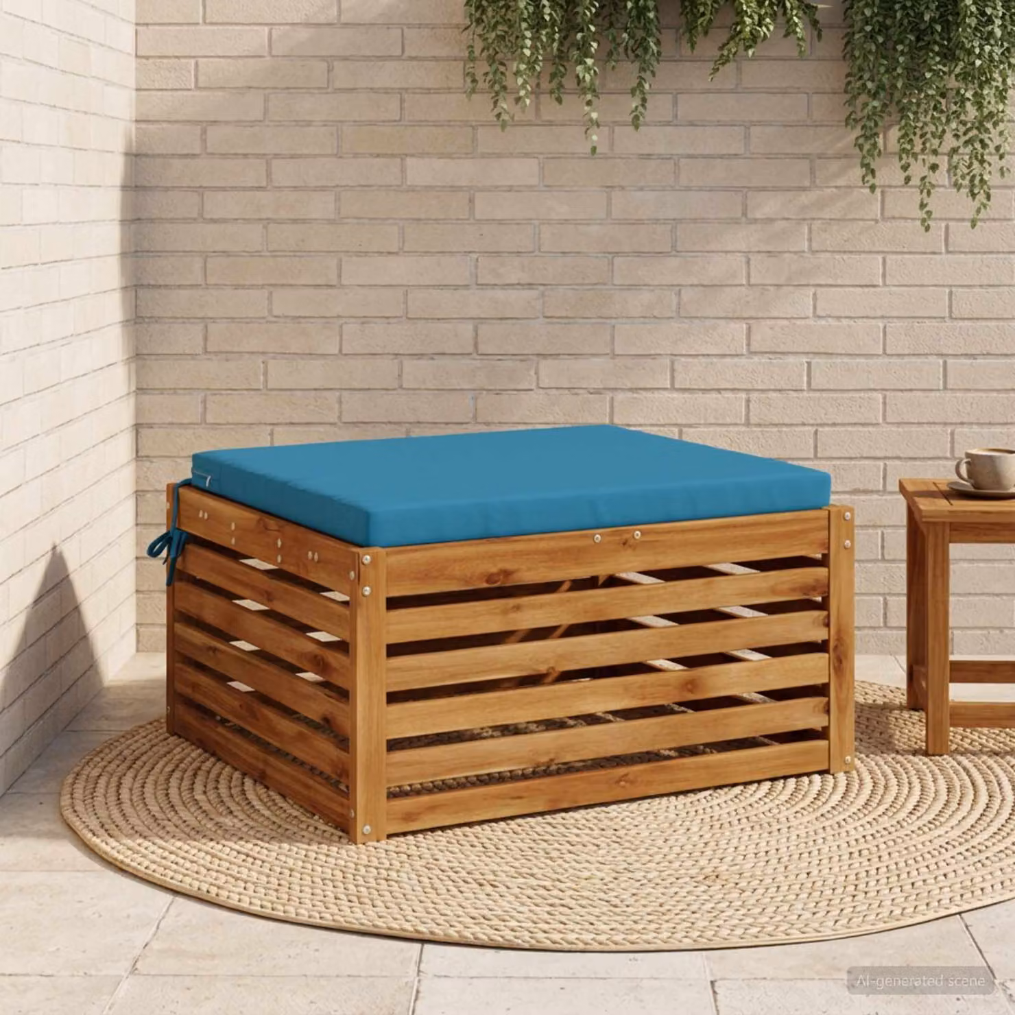 Cuscino per sedia vidaXL SOEST in poliestere azzurro con rivestimento lavabile e resistente ai raggi UV