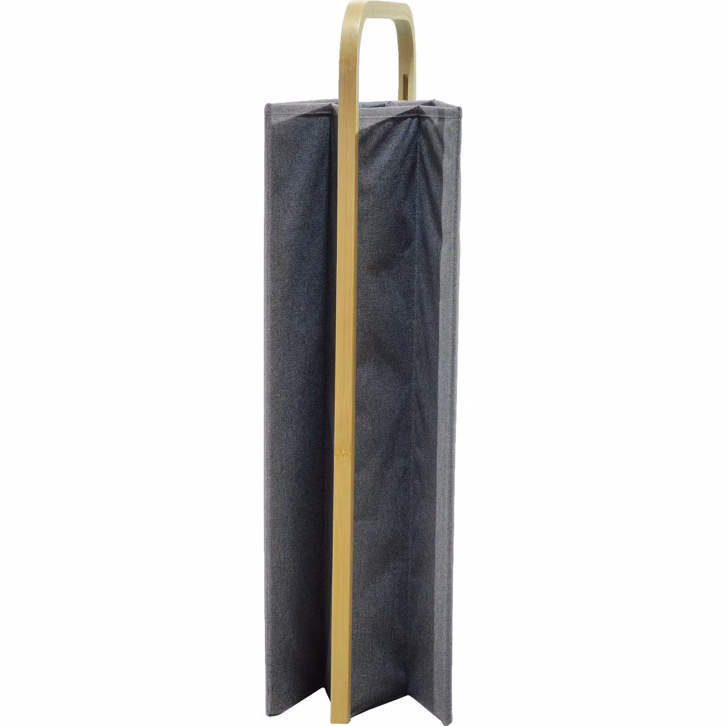 Cesta Portabiancheria Salvaspazio VESTIAMO CASA con 2 Scomparti e Manici, Grigio, H 65 x L 50 x P 32 cm – 2