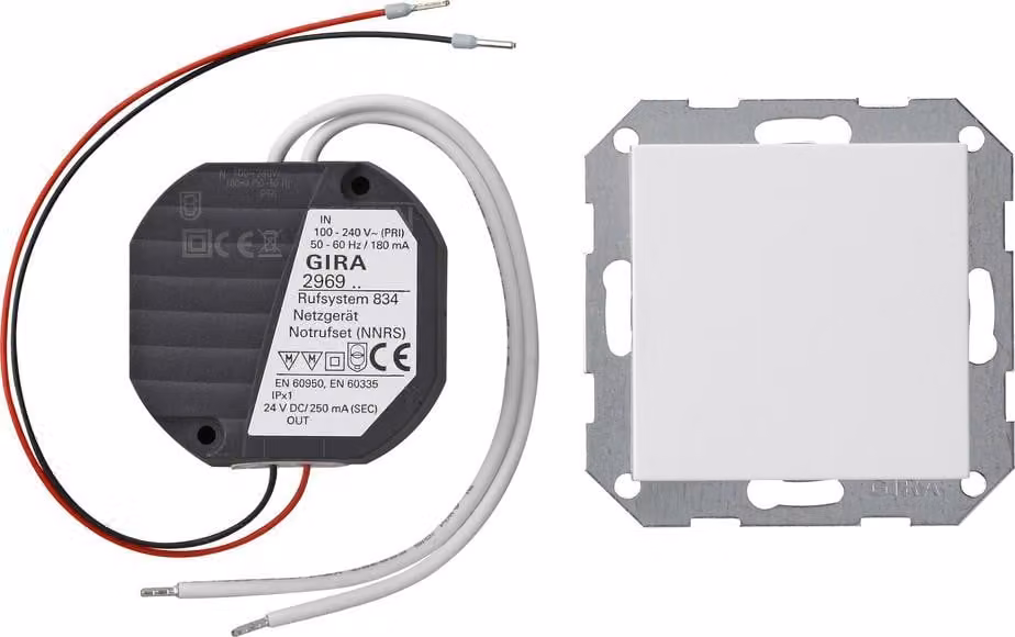 Raddrizzatore di rete da incasso Gira 250 mA System 55 bianco puro 296903