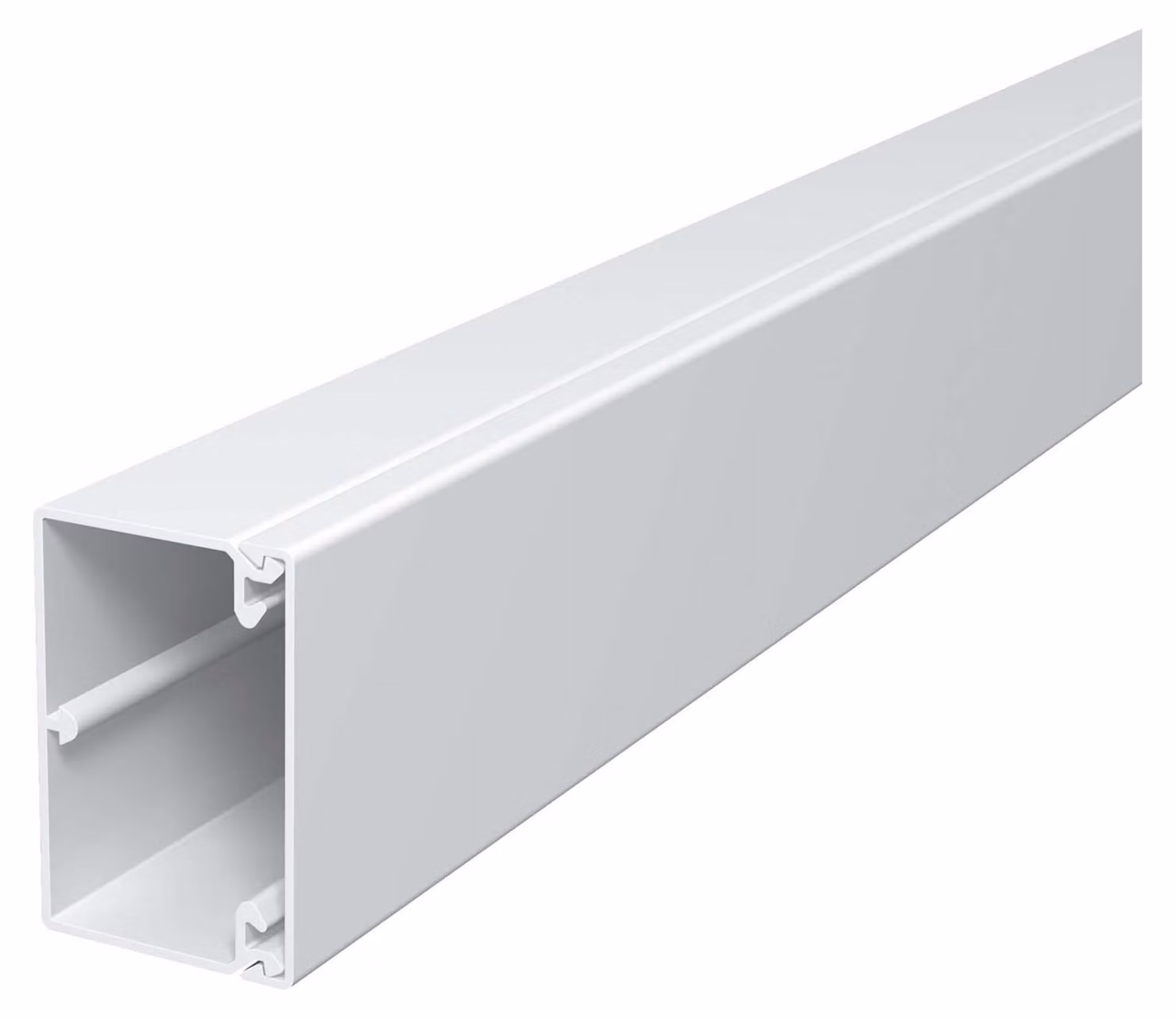 2 Metri Tubo parete/soffitto 40x60x2000mm ř - Grondaia 40x60mm RAL9010 WDKH-40060RW