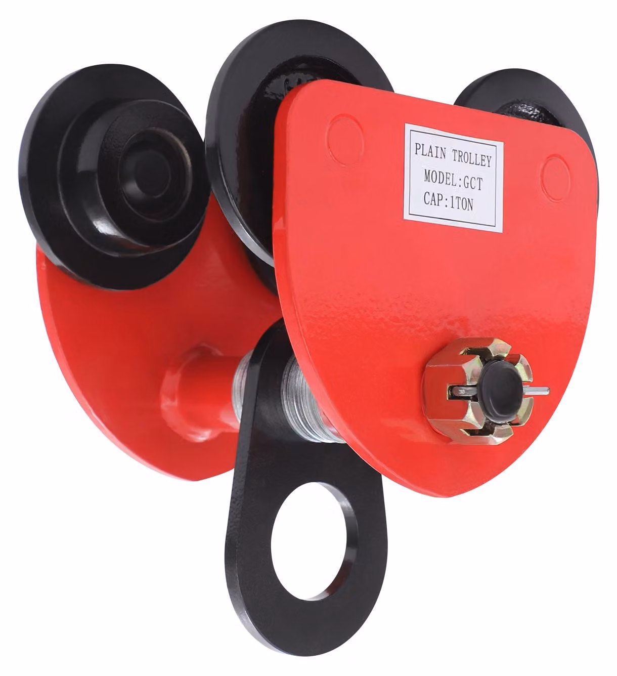 Carrello portante, portata 1000 kg, larghezza regolabile, rosso, 1 tonnellata