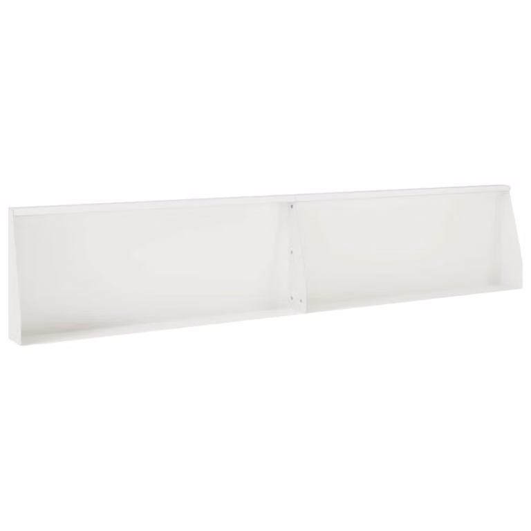 Set di 2 pezzi di aiuole rialzate vidaXL in acciaio bianco per giardino ornamentale L: 100 cm, P: 12 cm, H: 50 cm