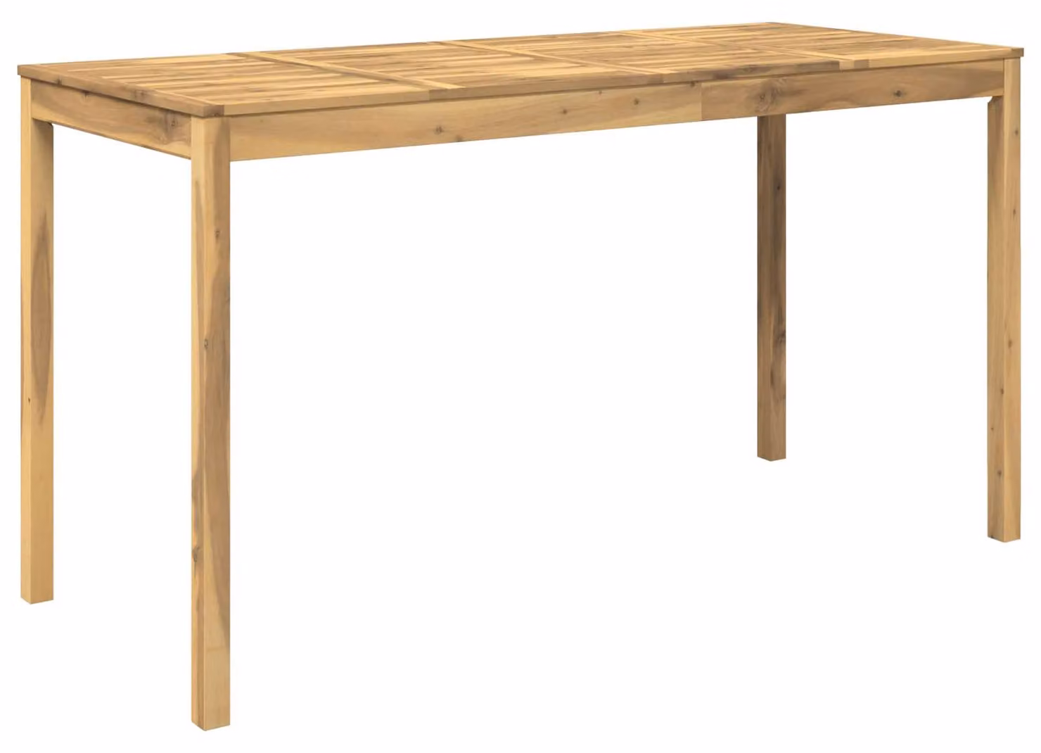 Tavolo da giardino, bianco, 196 x 80,5 x 105 cm, in legno massello di acacia