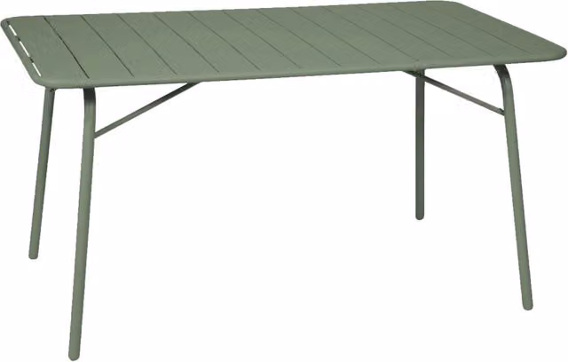 Tavolo da giardino pieghevole in metallo 6 posti, 140cm, verde