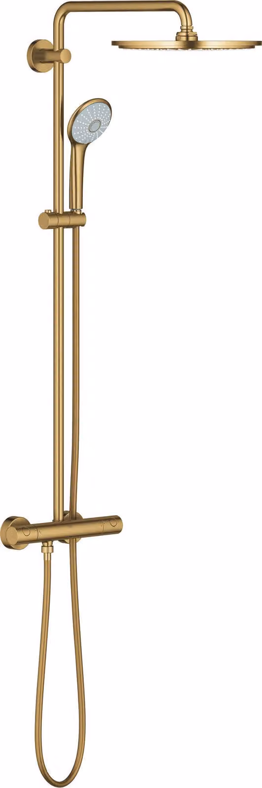 Sistema doccia con miscelatore termostatico GROHE Euphoria System oro spazzolato 26075GN0
