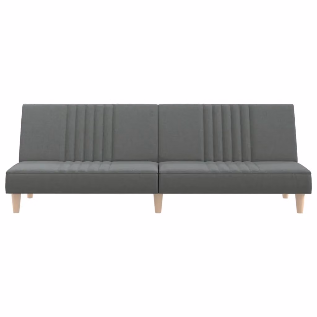 Divano letto click clack moderno in tessuto grigio con poggiatesta regolabile L: 200 cm, P: 89 cm, H: 70 cm – 2