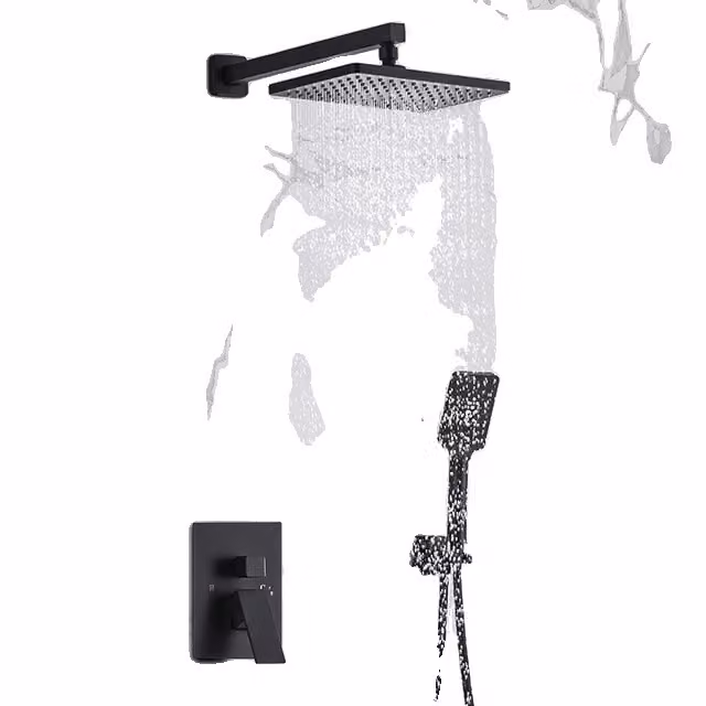 Soffione doccia, comando termostatico, sistema doccia a cascata e a pioggia, BF