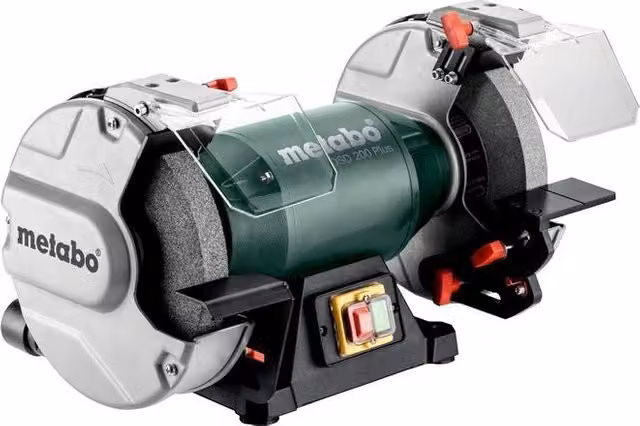 Metabo DSD 200 Plus Levigatrice da Banco 750 W 2980 rpm con Luce LED e Supporto Regolabile Nero Verde Grigio