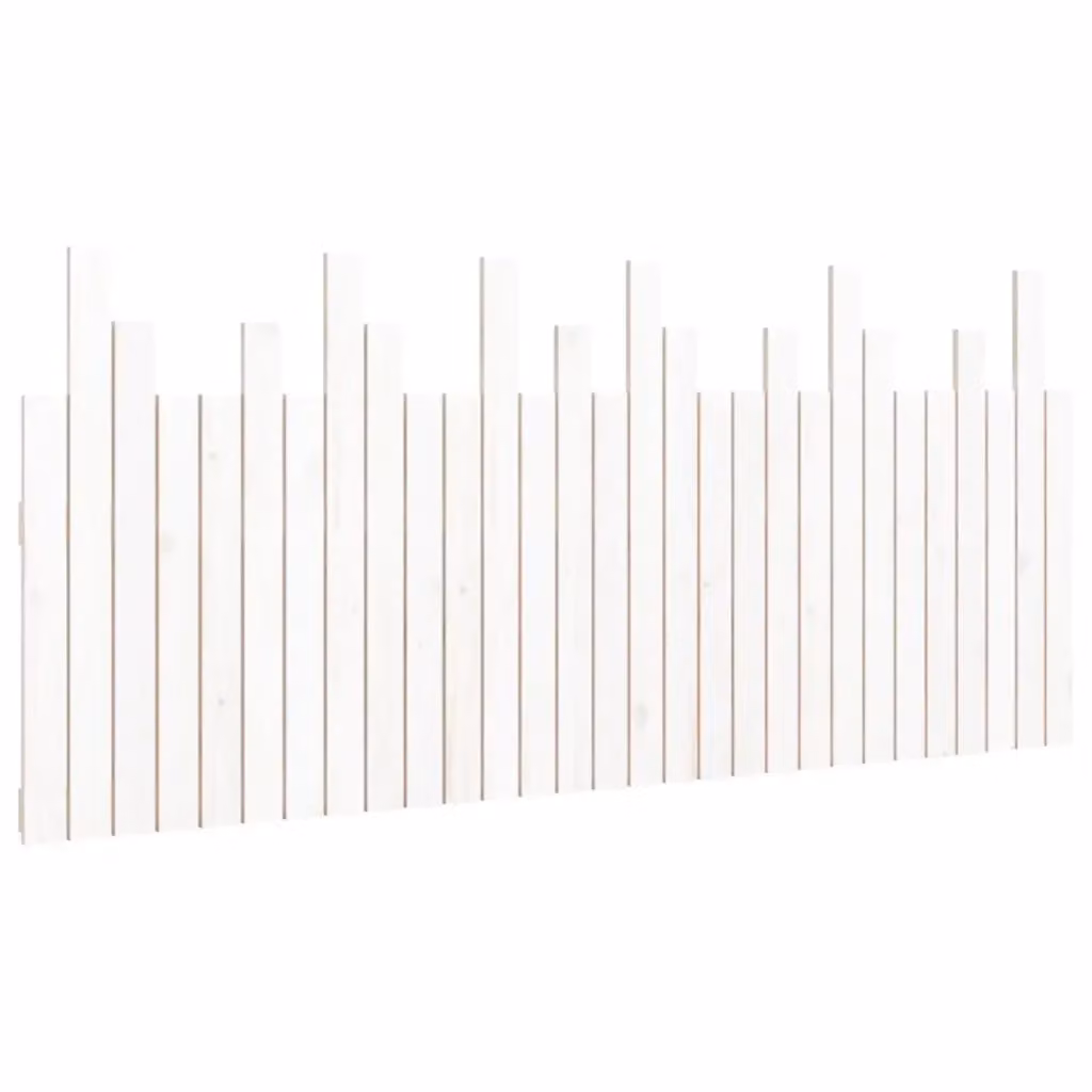 Testiera da parete bianca vidaXL in legno massello di pino, L: 185 cm, P: 3 cm, H: 80 cm – 2