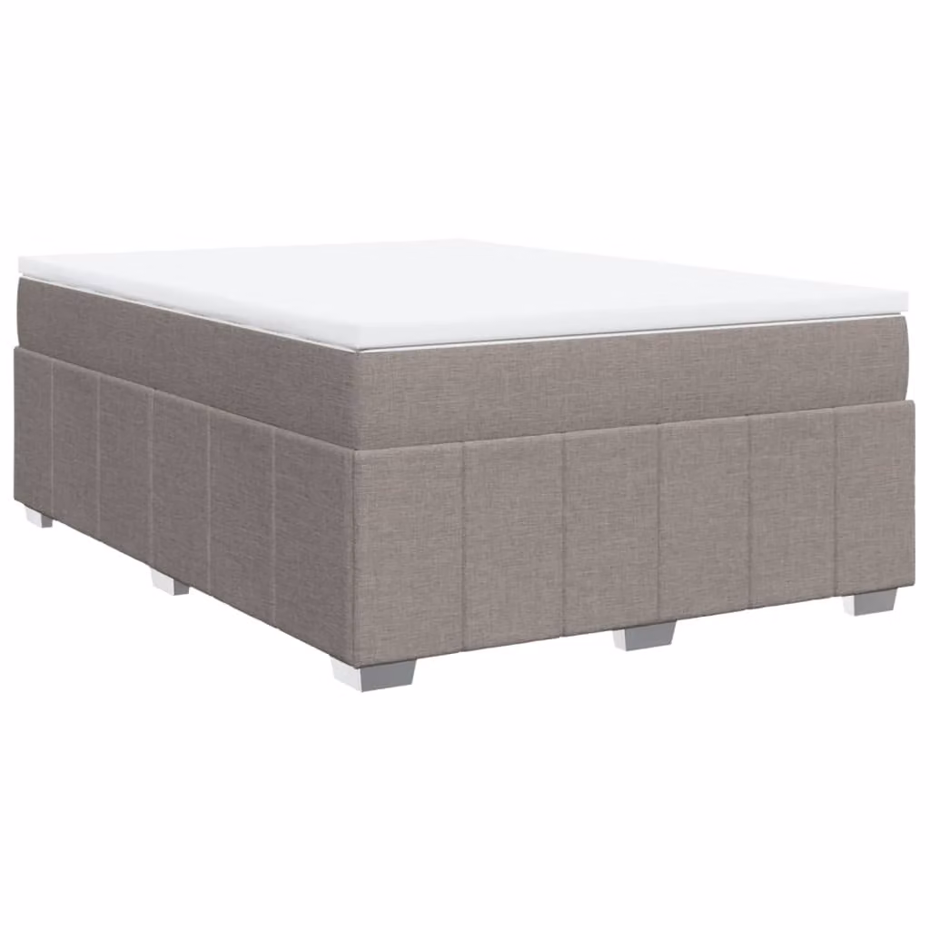 Giroletto a Molle con Materasso Tortora 140x190 cm in Tessuto