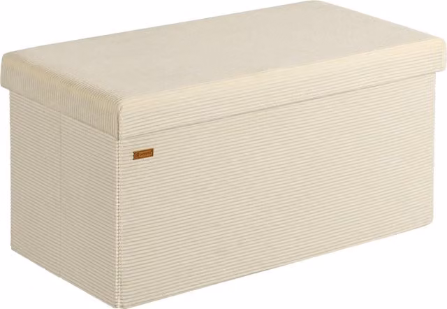 Panchina pieghevole Casaria in MDF color beige con corda L: 76 cm, P: 38 cm, H: 38 cm
