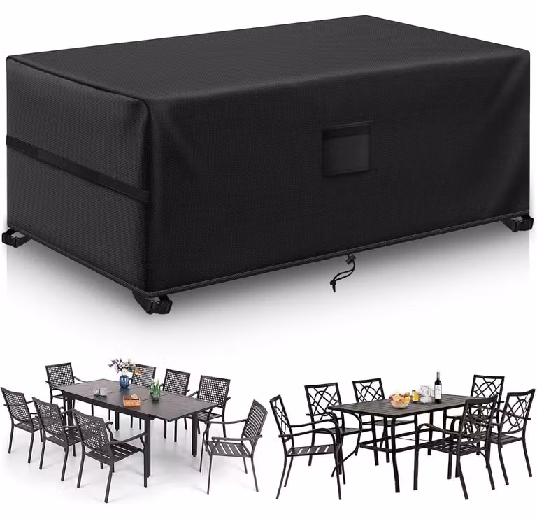 Copertura protettiva per mobili da giardino, dimensioni 213x132x74 cm, impermeabile, resistente al vento, resistente ai raggi UV, tessuto Oxford 420D