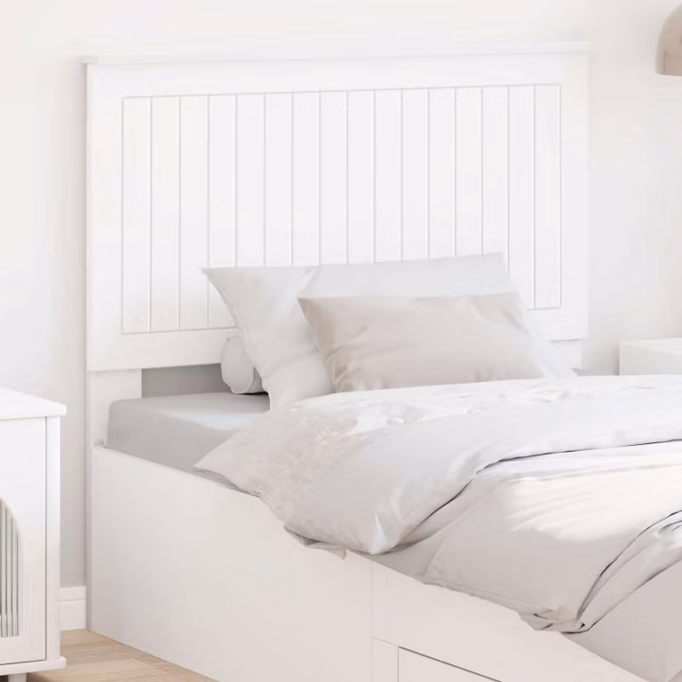 Testiera per letto moderna vidaXL in legno ingegnerizzato bianco opaco