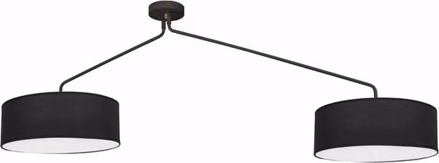 Lampadario Nowodvorski Falcon nero 6xE27 tessuto LED