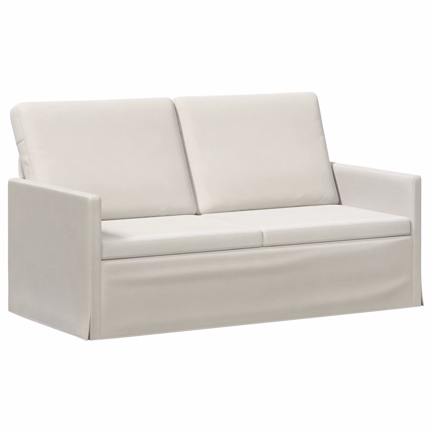 Divano a 2 posti vidaXL in velluto beige con struttura in metallo per il tuo soggiorno L/P/H: 150 x 81 x 82 cm