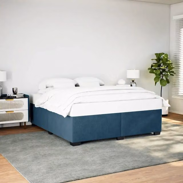 Giroletto vidaXL in Velluto Blu L/P: 200 x 200 cm
