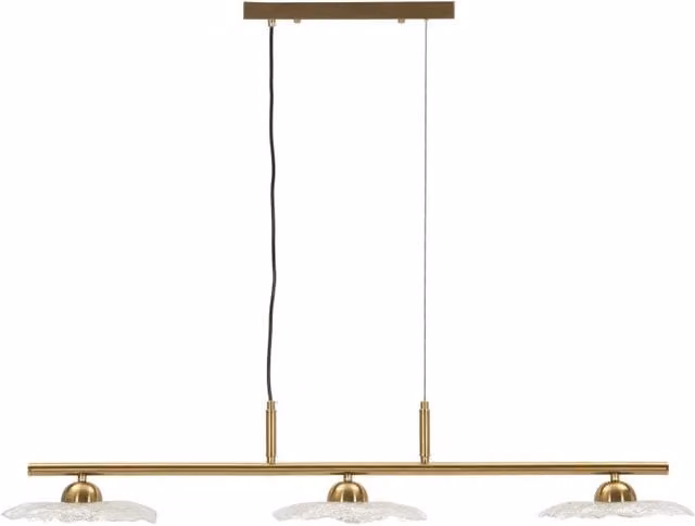 Lampadelle Ario Emily 3 Luci Vetro Trasparente cm 100x24x18