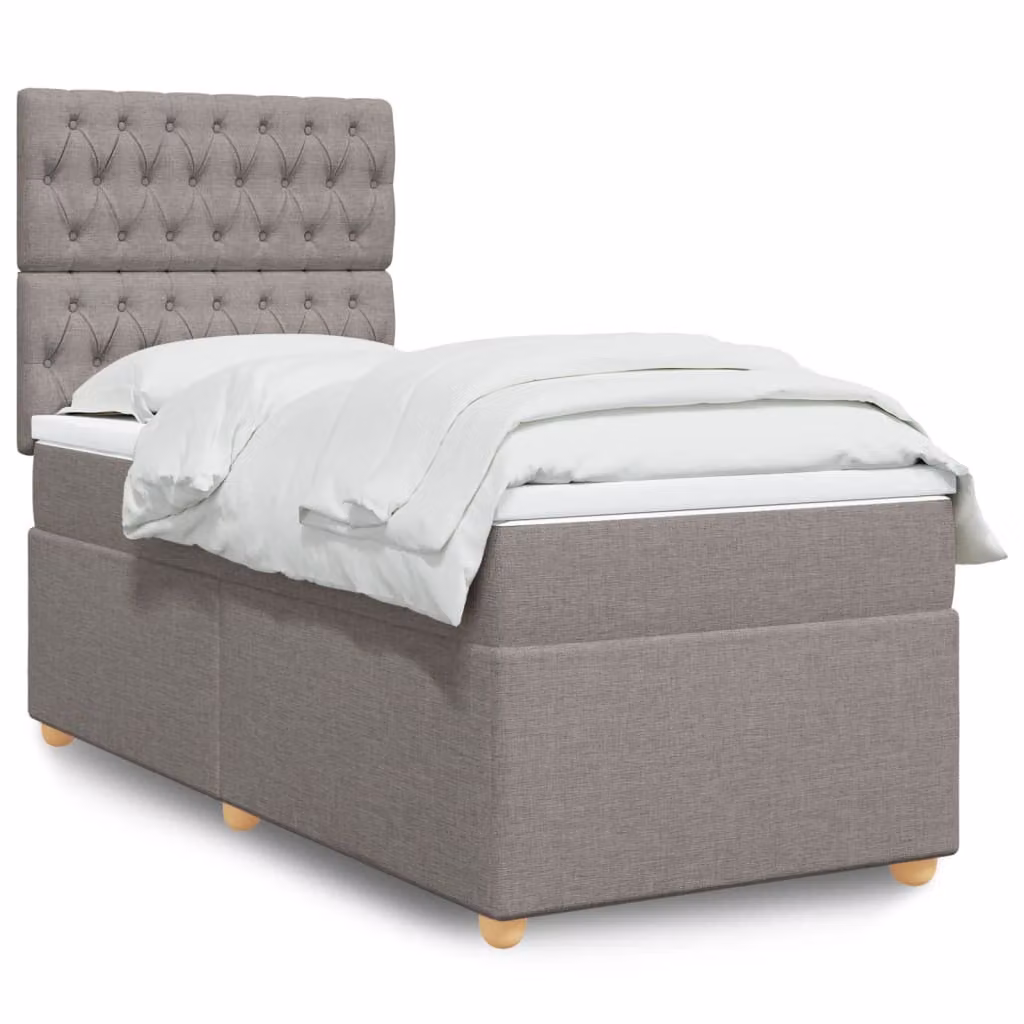 vidaXL Giroletto a Molle con Materasso Ibrido in Tessuto, L/P/H: 80 x 200 cm