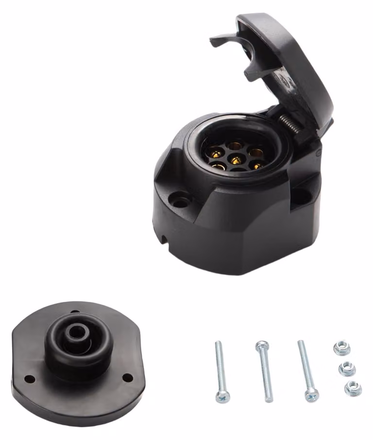 Presa per rimorchio a 7 poli, impermeabile, 12 V