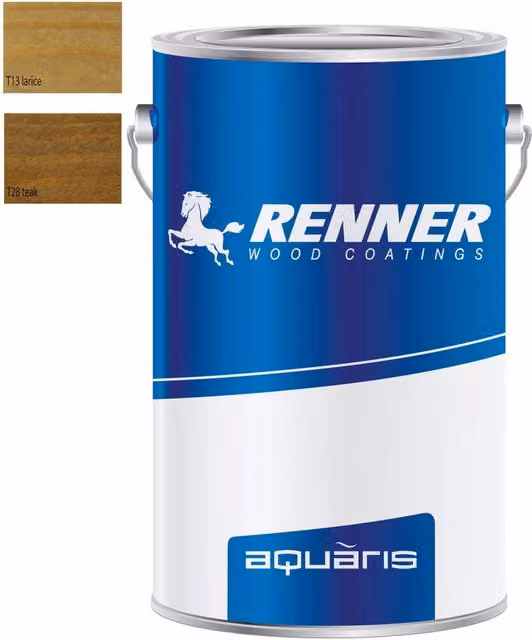 Renner Aquaris YO M317 Finitura Professionale a Base d'Acqua per Interni ed Esterni, Trasparente Lucida, 5 kg
