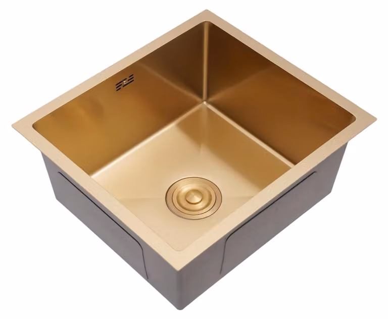 Lavello da cucina dorato - 50 x 45 cm - Acciaio inossidabile
